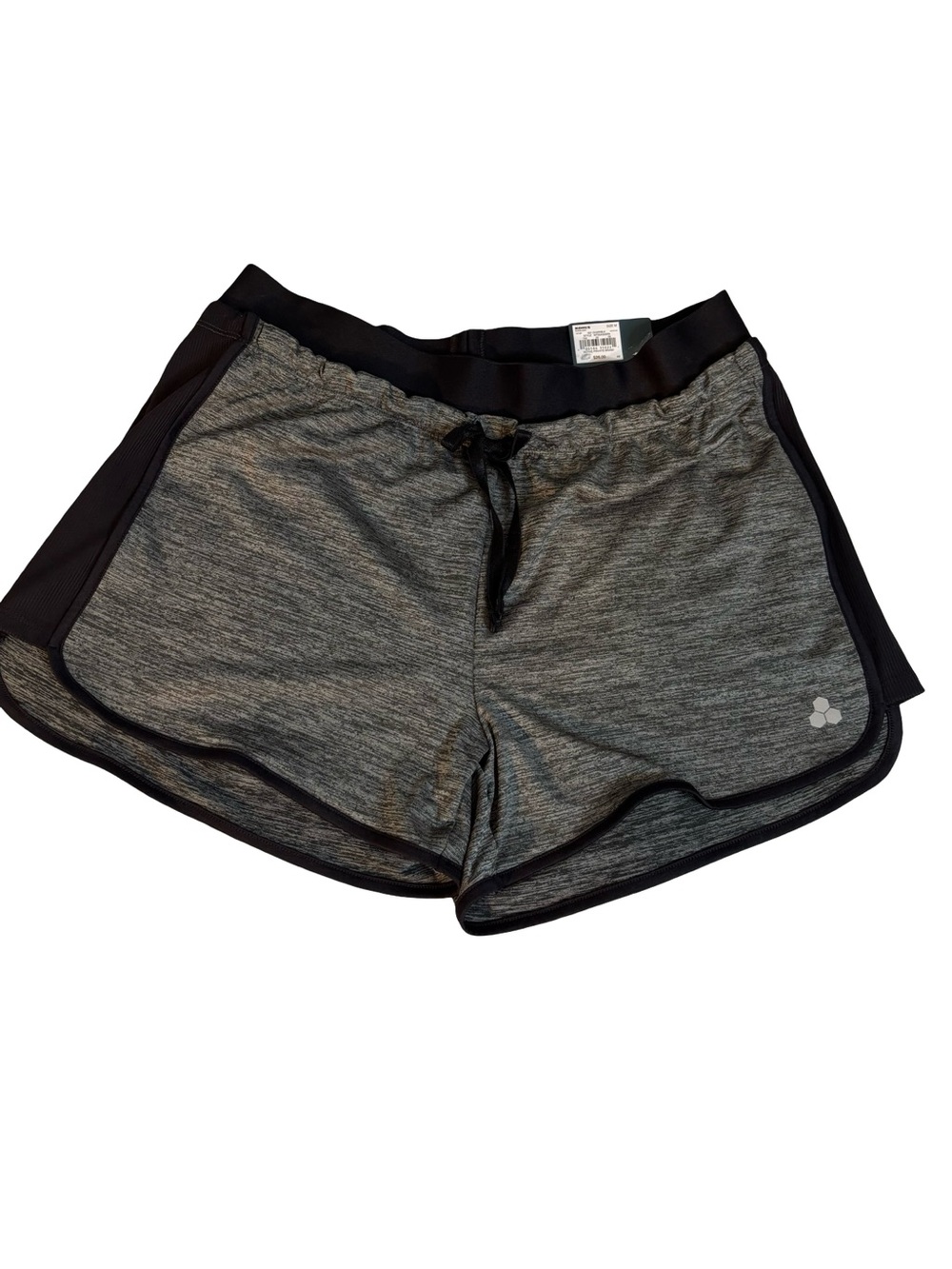 Tek gear Gray Heather Athletic Drawstring Shorts with Black Trim